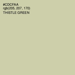 #CDCFAA - Thistle Green Color Image